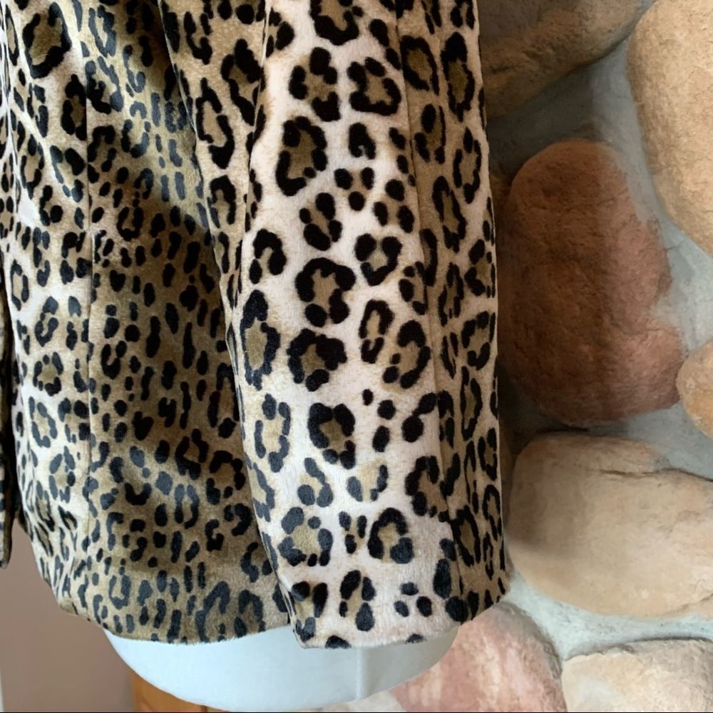 Rafaella Leopard Print Button-Front Jacket in Beige, Black and Brown - Picture 5 of 12